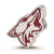 Sterling Silver NHL LogoArt Arizona Coyotes Enameled Logo Bead