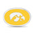The University of Iowa Enameled 1-Sided Charm Bead in Sterling Silver