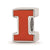 Sterling Silver LogoArt University of Illinois Block I Enameled Logo Bead