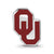 The University of Oklahoma 1-Sided Enameled Charm Bead in Sterling Silver