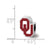 The University of Oklahoma 1-Sided Enameled Charm Bead in Sterling Silver