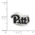 University of Pittsburgh Pitt Script Enameled Logo in Sterling Silver