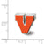 University of Virginia Block V Enameled Logo Charm Bead in Sterling Silver