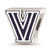 Sterling Silver Rhodium-Plate LogoArt Villanova University Enameled Bead