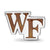 Wake Forest University Wf Primary Enameled Extruded Logo Charm Bead in Sterling Silver