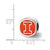 University of Illinois Cushion Shaped Enameled Charm Bead in Sterling Silver