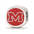 Sterling Silver LogoArt University of Mississippi Cushion Shaped Double Logo Bead