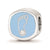 The University of North Carolina Enameled Charm Bead in Sterling Silver