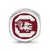 University of South Carolina C With Gamecock Centered Cushion Shaped D in Sterling Silver