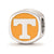 Sterling Silver LogoArt University of Tennessee Cushion Shaped Enameled Bead