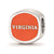 University of Virginia V With Swords Cushion Shaped Logo Bea in Sterling Silver