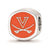 Sterling Silver LogoArt University of Virginia V With Swords Cushion Shaped Logo Bea