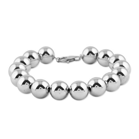 Sterling Silver Polished Bead Bracelet