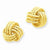 14k Yellow Gold Polished Twisted Love Knot Post Earrings