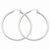 10k White Gold 3mm Round Hoop Earrings
