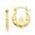 14k Yellow Gold Polished Claddagh Hoop Earrings