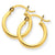 14k Yellow Gold Lightweight Tube Hoop Earrings