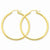 14k Yellow Gold Polished 2.5mm Round Hoop Earrings