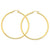 14k Yellow Gold Polished 2.5mm Lightweight Round Hoop Earrings