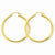 14k Yellow Gold Polished 3mm Round Hoop Earrings