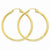 14k Yellow Gold Polished 3mm Round Hoop Earrings