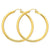 14k Yellow Gold Polished 4mm Lightweight Round Hoop Earrings