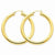14k Yellow Gold Polished 5mm Tube Hoop Earrings