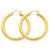 14k Yellow Gold Polished 5mm Lightweight Hoop Earrings