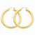 14k Yellow Gold Polished 5mm Tube Hoop Earrings