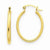 14k Yellow Gold Oval Polished Hoop Earring, Jewelry Earrings