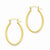 14k Yellow Gold Oval Polished Hoop Earring, Jewelry Earrings