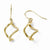 10k Yellow Gold Shepherd Hook Dangle Earrings