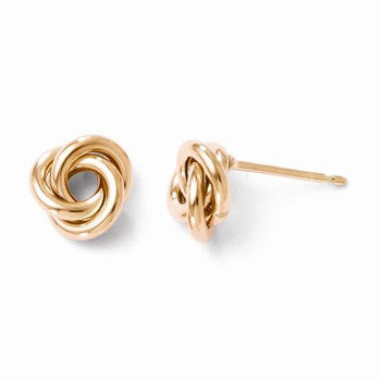 10K Rose Gold Polished Post Earrings