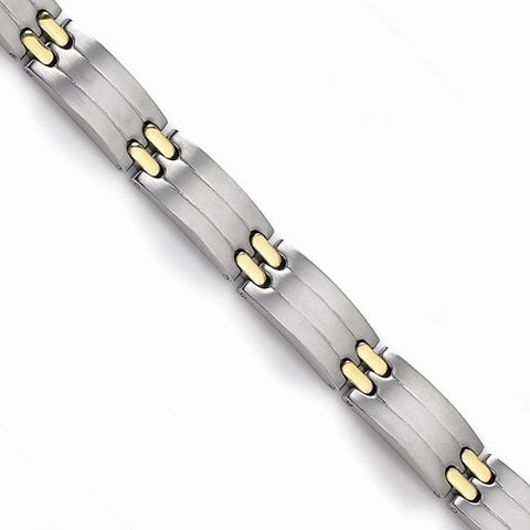 Titanium Yellow Ip-Plating Bracelet