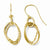 10k Yellow Gold Polished & Textured Shepherd Hook Dangle Earrings