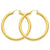 14k Yellow Gold Polished 5mm Lightweight Hoop Earrings