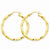 14k Yellow Gold Polished 3mm Twisted Hoop Earrings