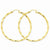 14k Yellow Gold Polished 3mm Twisted Hoop Earrings