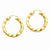 14k Yellow Gold Polished 5.0mm Twisted Hoop Earrings