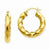 14k Yellow Gold Polished 5.0mm Twisted Hoop Earrings