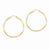 14k Yellow Gold Rhodium Diamond-cut 2.5mm Twisted Hoop Earrings