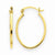 14k Yellow Gold Lightweight Fancy Oval Hoop Earrings