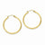 14k Yellow Gold Knife Edge Diamond-cut Hollow Hoop Earrings