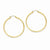 14k Yellow Gold Knife Edge Diamond-cut Hollow Hoop Earrings