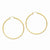 14k Yellow Gold Knife Edge Diamond-cut Hollow Hoop Earrings