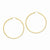 14k Yellow Gold Knife Edge Diamond-cut Hollow Hoop Earrings
