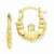14k Yellow Gold Polished Satin Claddagh Hoop Earrings