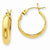 14k Yellow Gold Polished 3.5mm Hoop Earrings