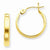 14k Yellow Gold Polished 3mm Hoop Earrings