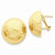 14k Yellow Gold Hammered Omega Back Post Earrings